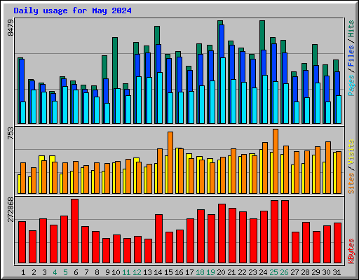 Daily usage for May 2024