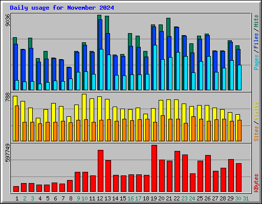 Daily usage for November 2024