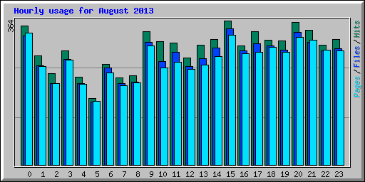 Hourly usage for August 2013