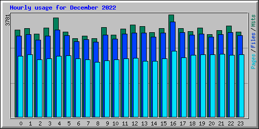 Hourly usage for December 2022