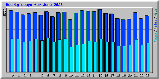 Hourly usage for June 2023