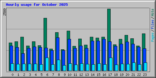 Hourly usage for October 2025