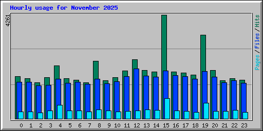 Hourly usage for November 2025